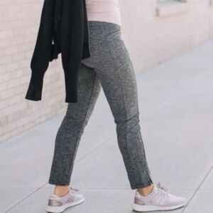 Athleta Pants Leggings Women's S Gray Black Herringbone Ankle Mercer Gym Casual